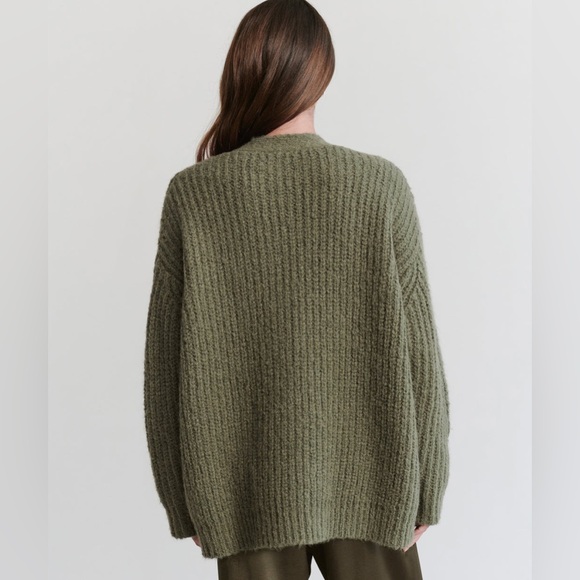 NEW Jenni Kayne Cocoon Cardigan Sweater Olive Green Alpaca Wool Blend | size S - Picture 2 of 11